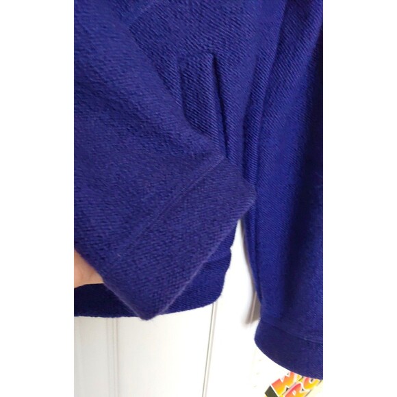 Vintage South Wool Women's Blue Cardigan Medium Boiled Wool Full Zipped - Picture 5 of 8